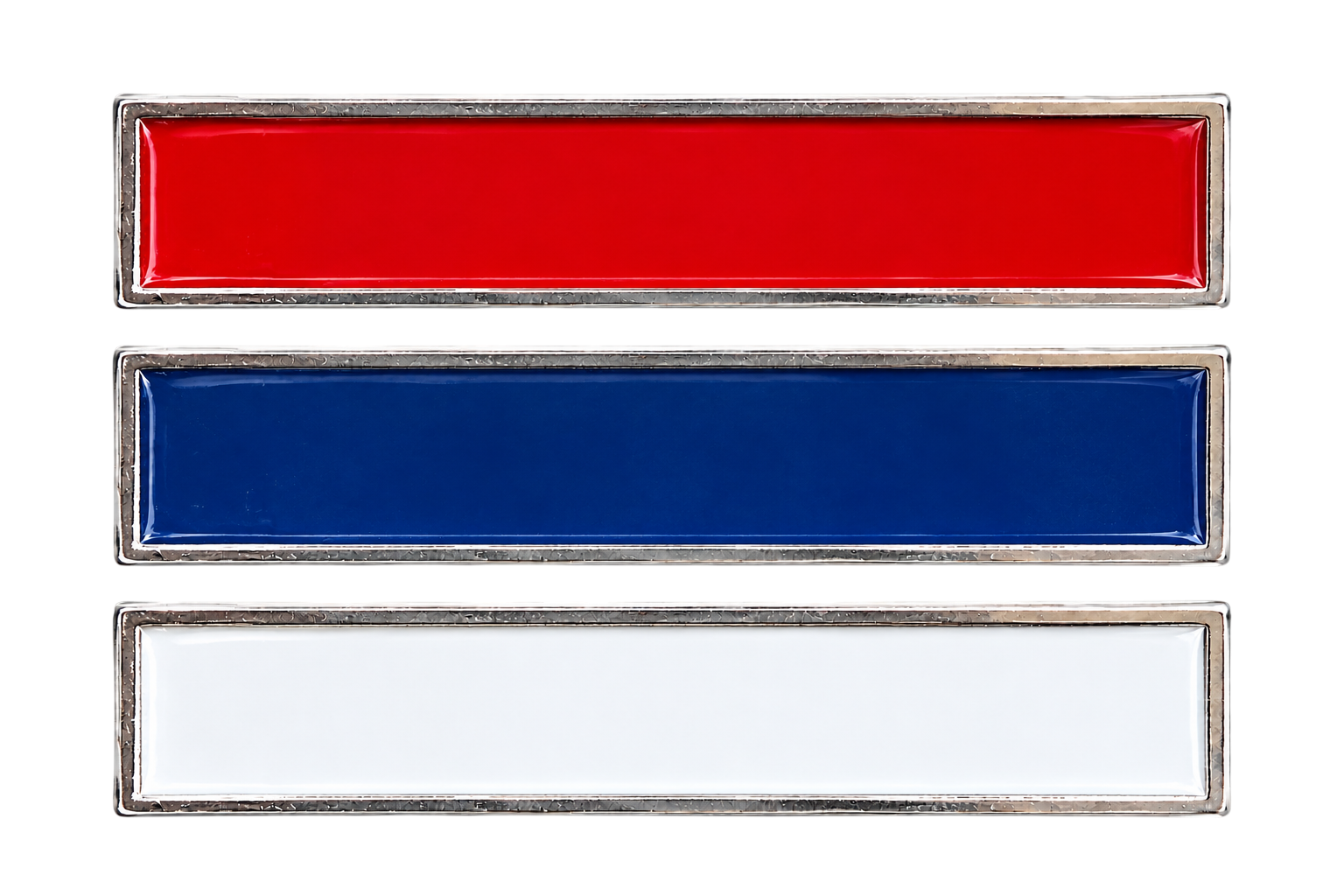 Barras (piochas) rojo, azul y blanco para uniforme de gala de bomberos