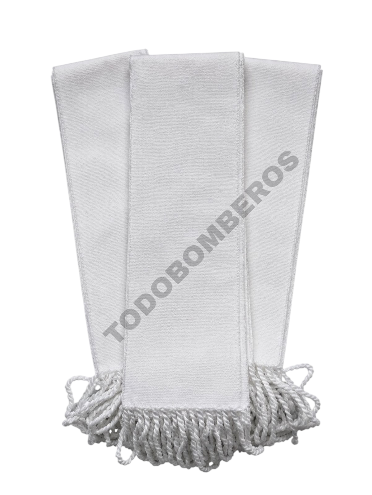 Faja de hilo blanca con flecos para uniforme de gala de bombero, par