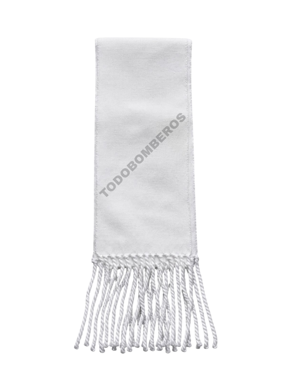 Faja de hilo blanca con flecos para uniforme de gala de bombero